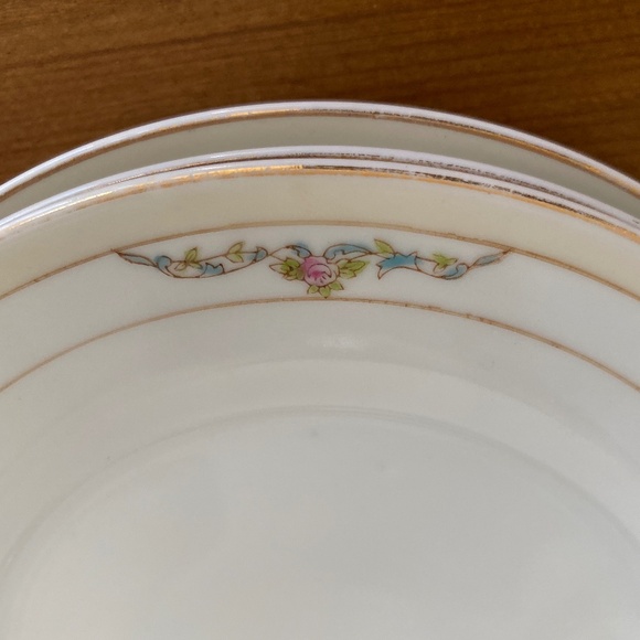 Noritake Roseleigh Fruit/DessertBowls & Bread/Butter plates Vintage 10pc. - Picture 8 of 13